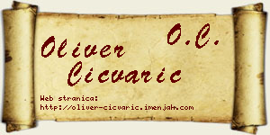 Oliver Cicvarić vizit kartica